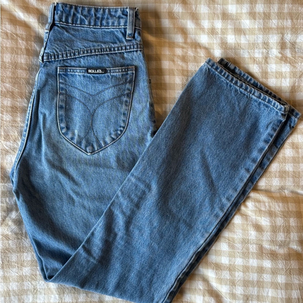 Rolla's High Rise Straight Blue Jeans